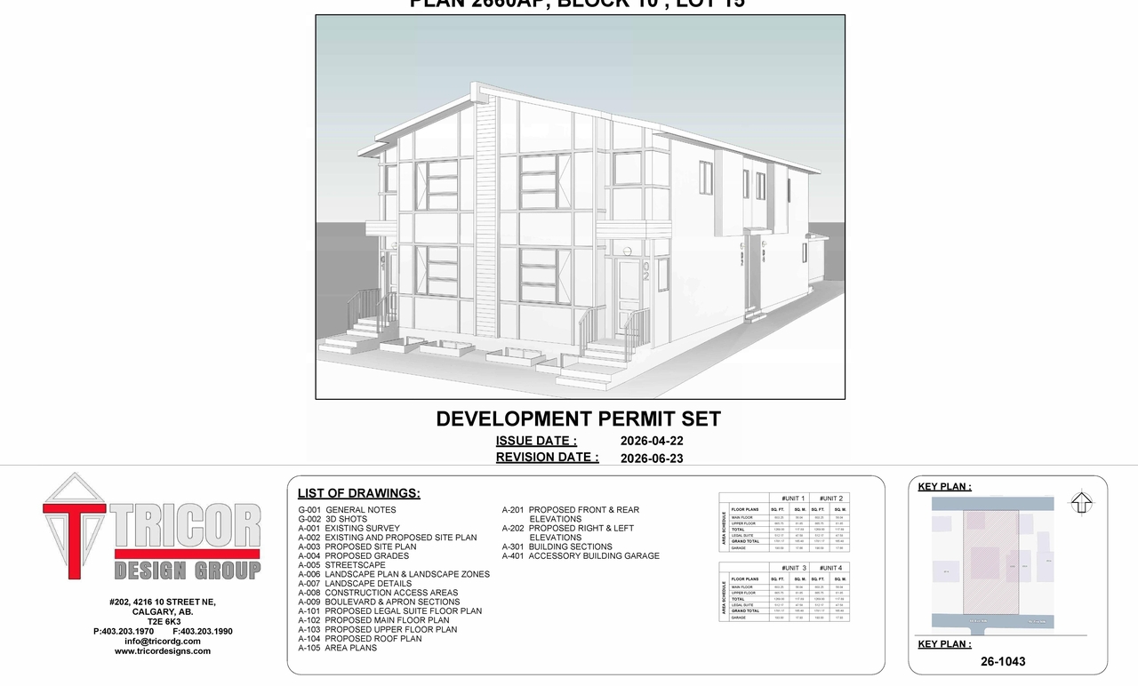Rendering of building from page 1 of the file 'DP2026-02756 DMAP Plans (Amended) 2026-06-25 (6MB)'