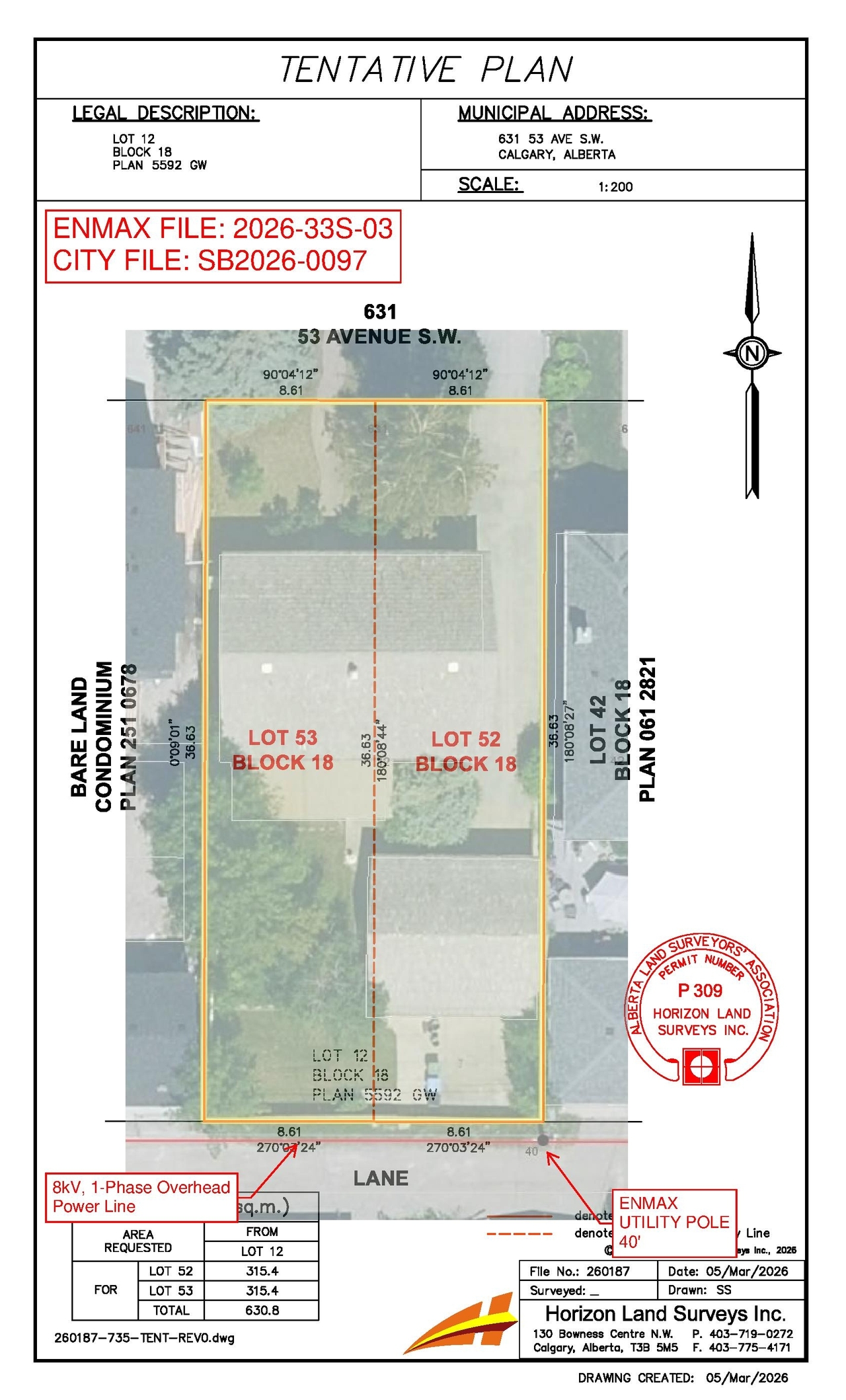 Construction site plan for project from page 1 of the file 'DP2026-02781 DMAP Plans (Submitted) 2026-05-12 (9MB)'