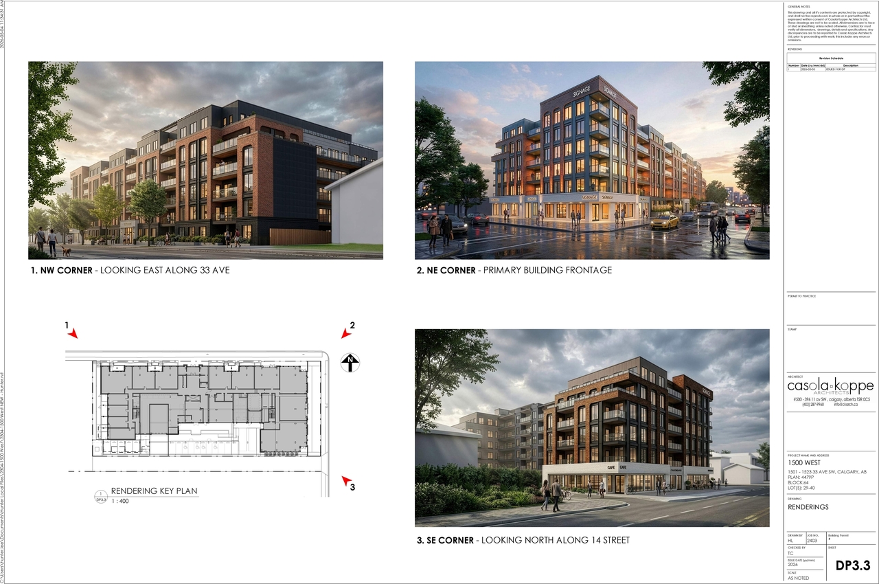 Rendering of building from page 7 of the file 'DP2026-02795 DMAP Plans Submitted (8MB) 2026-05-12'
