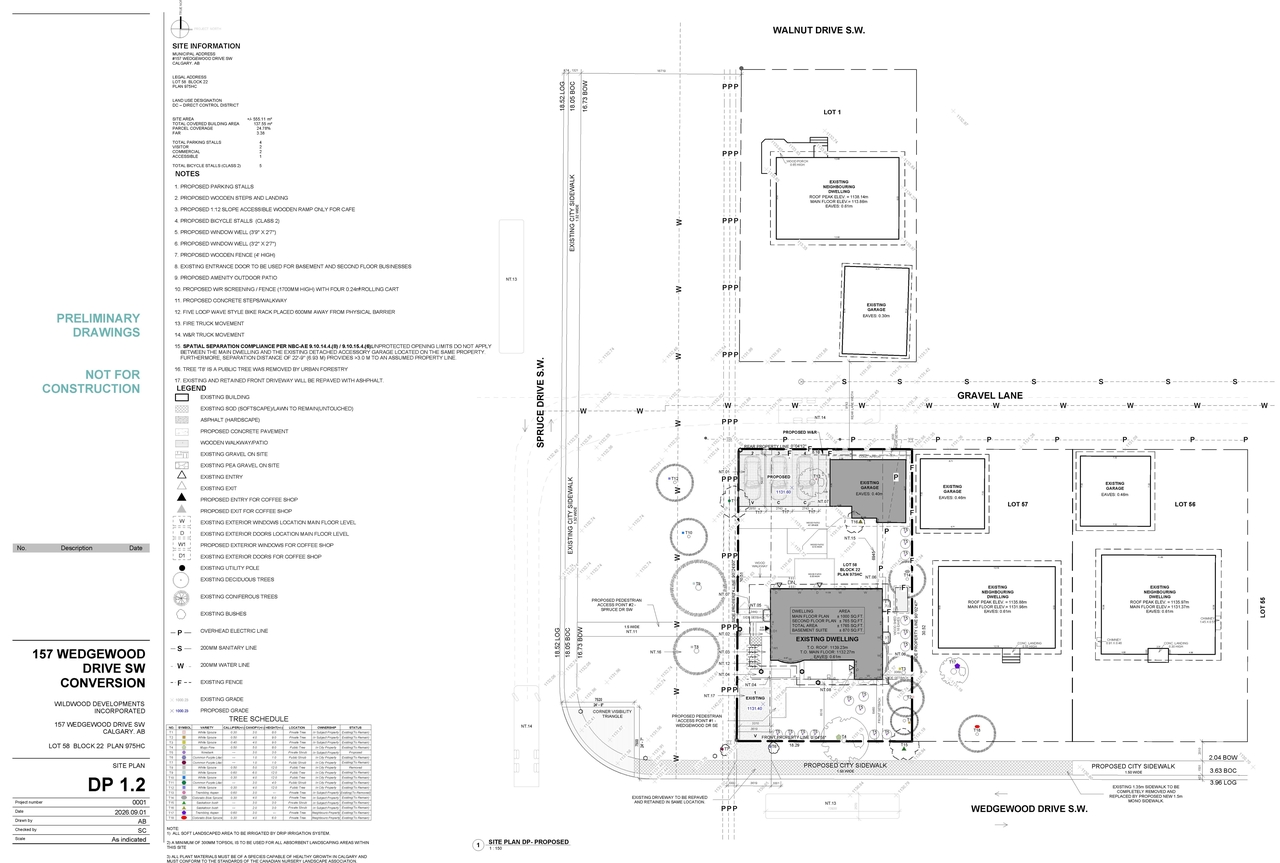 Construction site plan for project from page 2 of the file 'DP2026-02796 - DMAP Plans (amended) 2026-09-02 (1MB)'