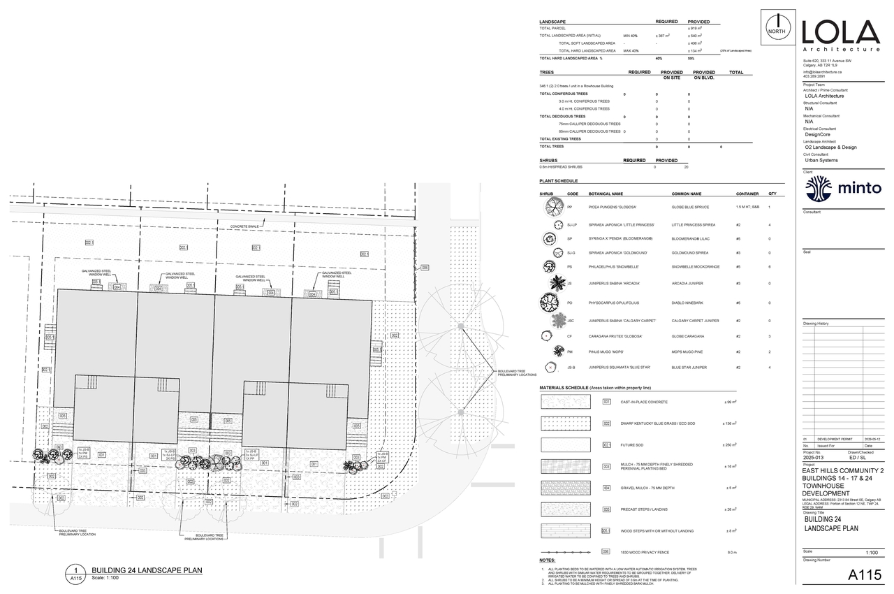 Construction site plan for project from page 14 of the file 'DP2026-02823 DMAP Plans (Submitted) 2026-05-13 (18MB)'