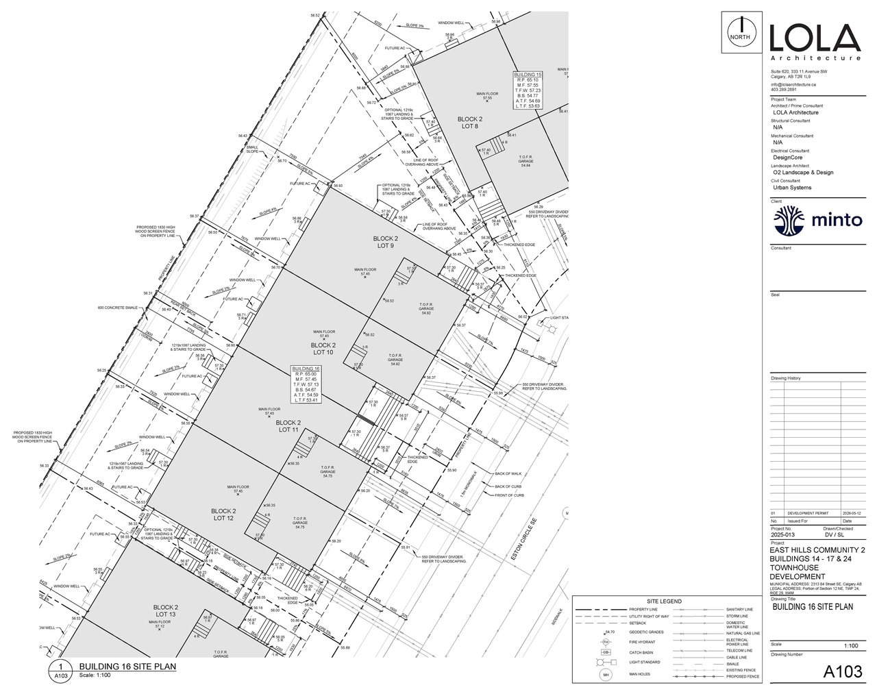 Construction site plan for project from page 7 of the file 'DP2026-02823 DMAP Plans (Submitted) 2026-05-13 (18MB)'