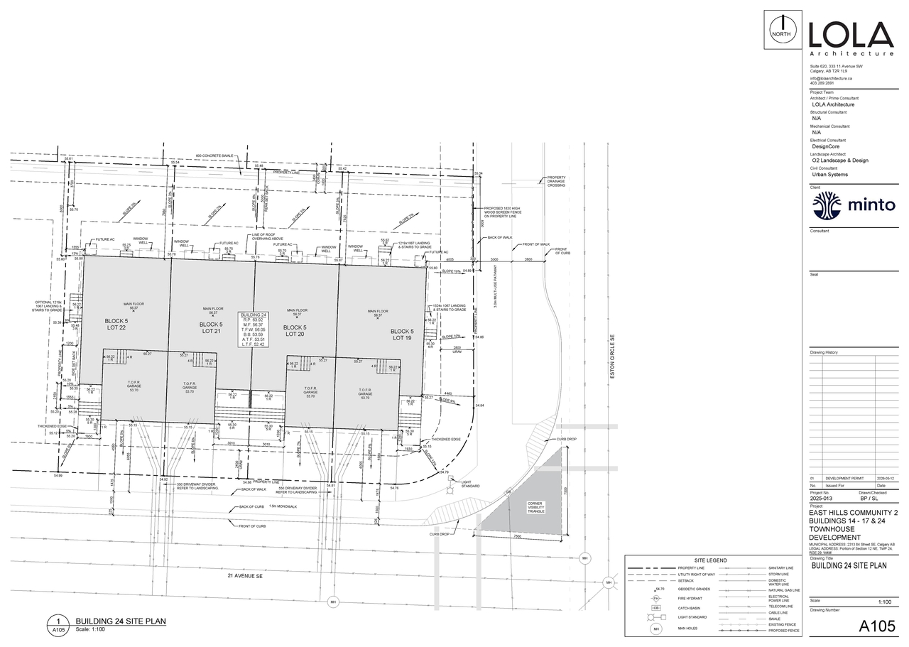 Construction site plan for project from page 9 of the file 'DP2026-02823 DMAP Plans (Submitted) 2026-05-13 (18MB)'