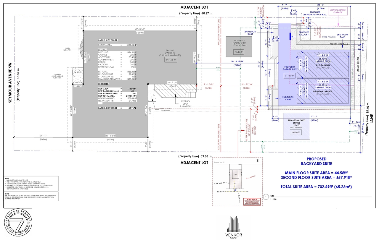 Construction site plan for project from page 2 of the file 'DP2026-02865 DMAP Plans Submitted (1MB) 2026-05-14'