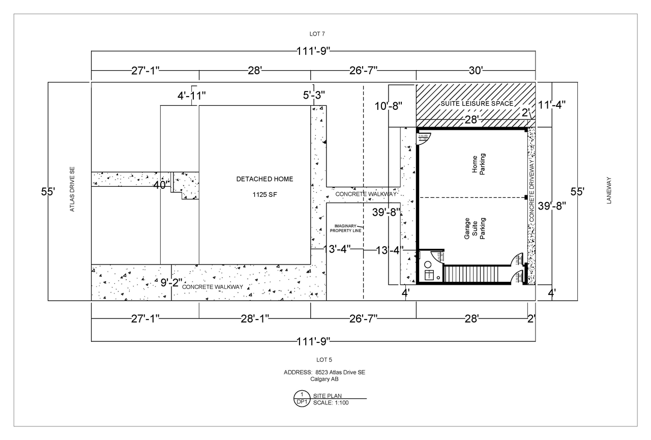 Construction site plan for project from page 2 of the file 'DP2026-02890 DMAP Plans Submitted (1MB) 2026-05-17'
