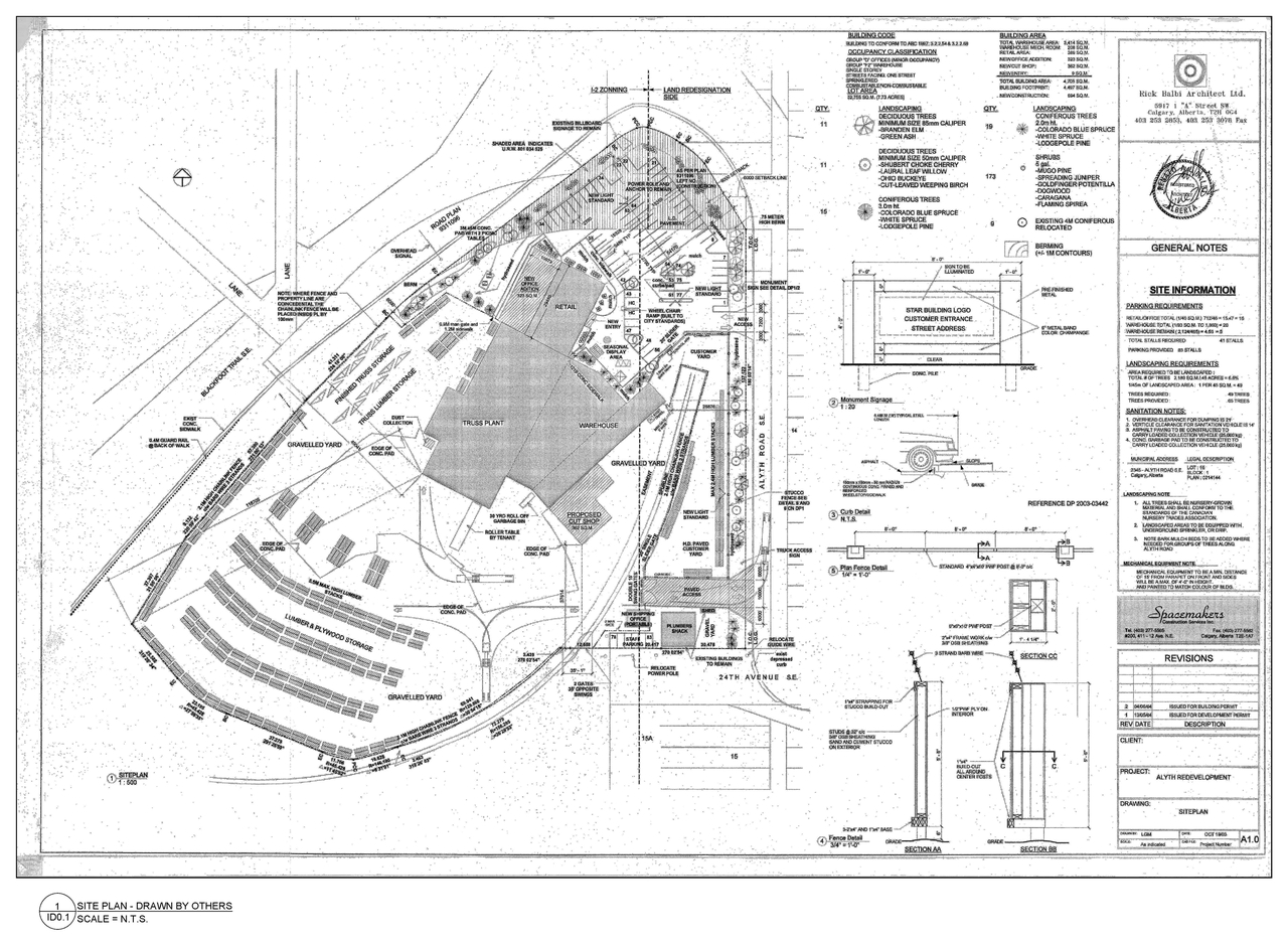 Construction site plan for project from page 2 of the file 'DP2026-02918 - DMAP Plans Submitted (9MB) 2026-05-19'