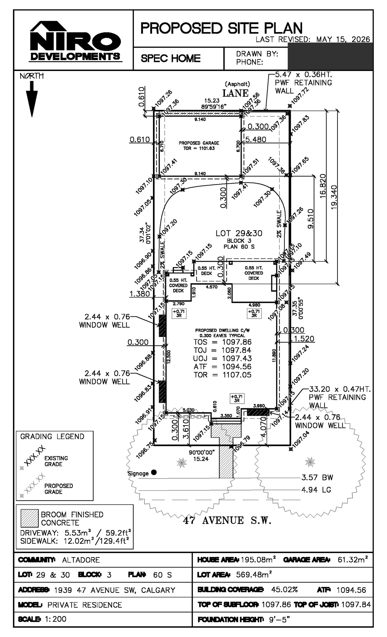 Construction site plan for project from page 3 of the file 'DP2026-02919 DMAP Plans Submitted (2MB) 2026-05-19'