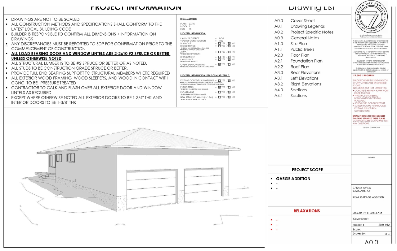 Construction site plan for project from page 1 of the file 'DP2026-02929 DMAP Plans Submitted (1MB) 2026-05-20'