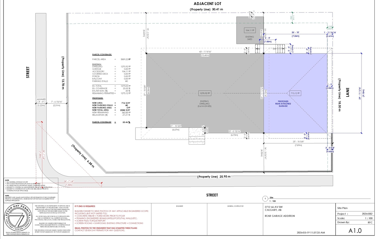 Construction site plan for project from page 2 of the file 'DP2026-02929 DMAP Plans Submitted (1MB) 2026-05-20'