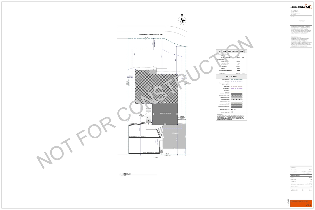 Construction site plan for project from page 2 of the file 'DMAP Plans (Submitted) DP2026-02933 (6MB) 2026-02-06'
