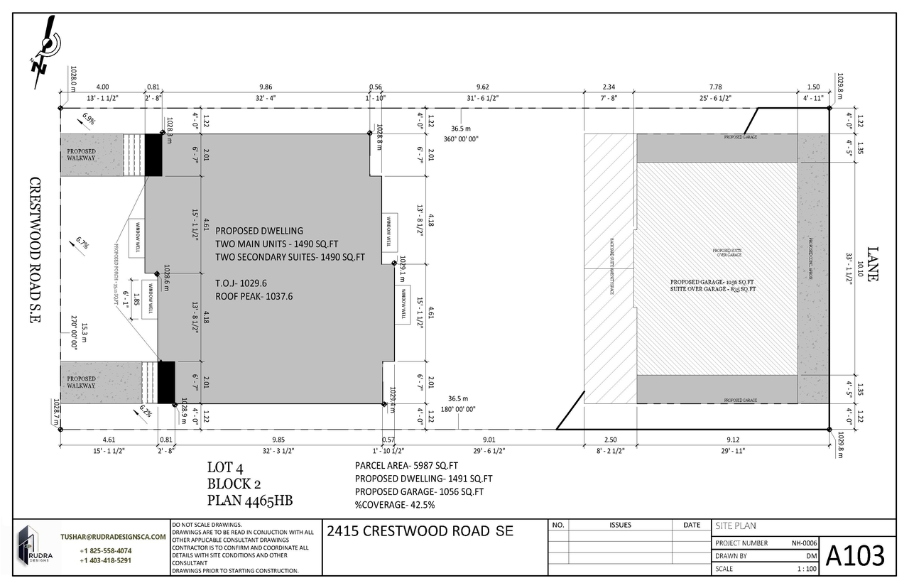Construction site plan for project from page 4 of the file 'DP2026-02939 DMAP Plans (Submitted)2026-05-20 (2MB)'