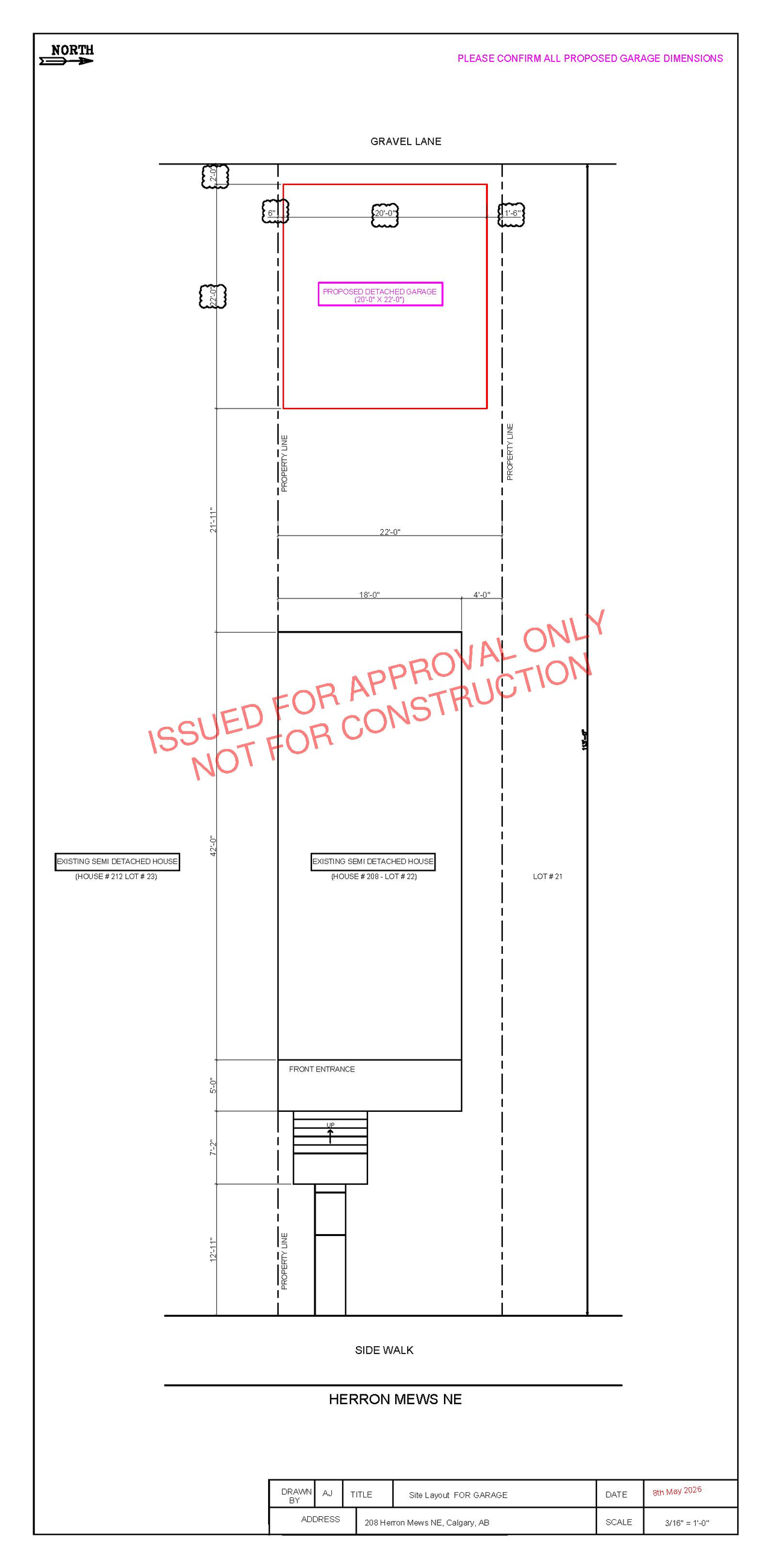 Construction site plan for project from page 3 of the file 'DP2026-02950 DMAP Plans Submitted (1MB) 2026-05-20'