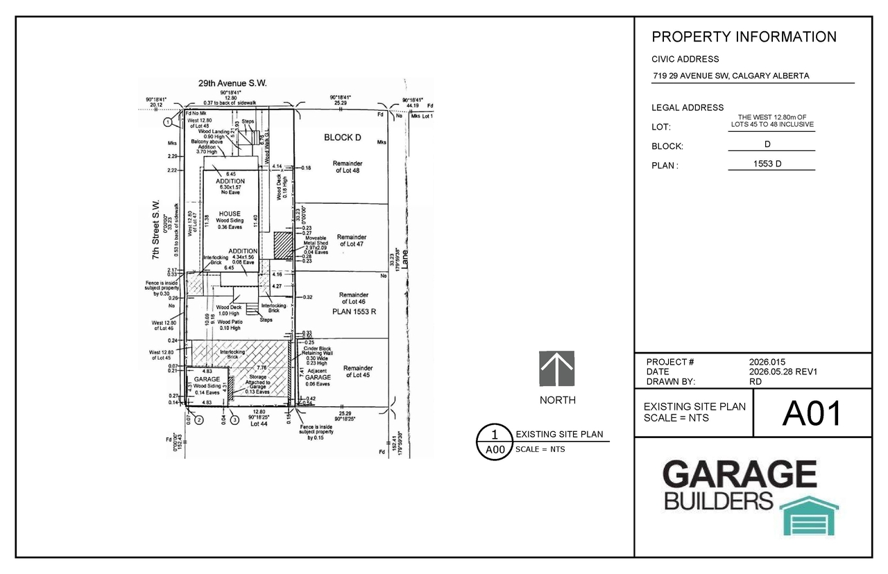 Construction site plan for project from page 1 of the file 'DMAP Plans (Submitted) DP2026-02959 (1MB) 2026-05-21'