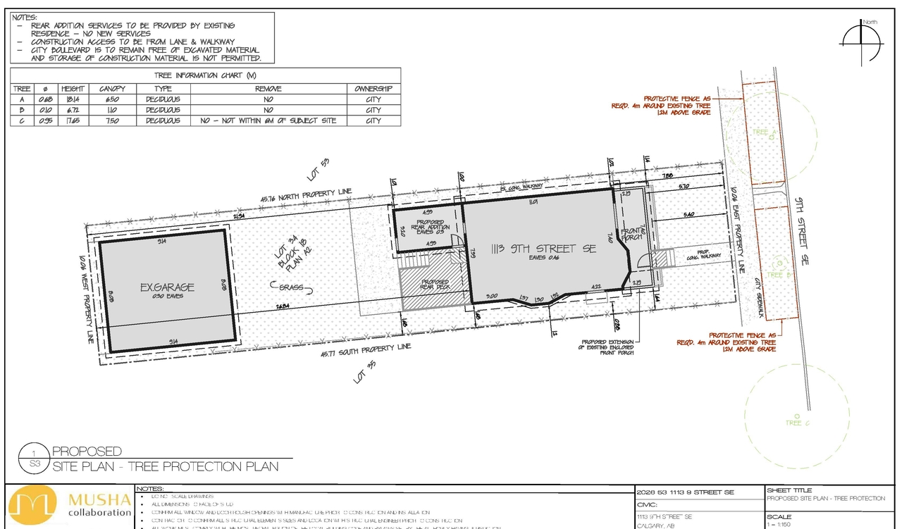 Construction site plan for project from page 3 of the file 'DP2026-02977 - DMAP Plans Amended (1MB) 2026-07-20'
