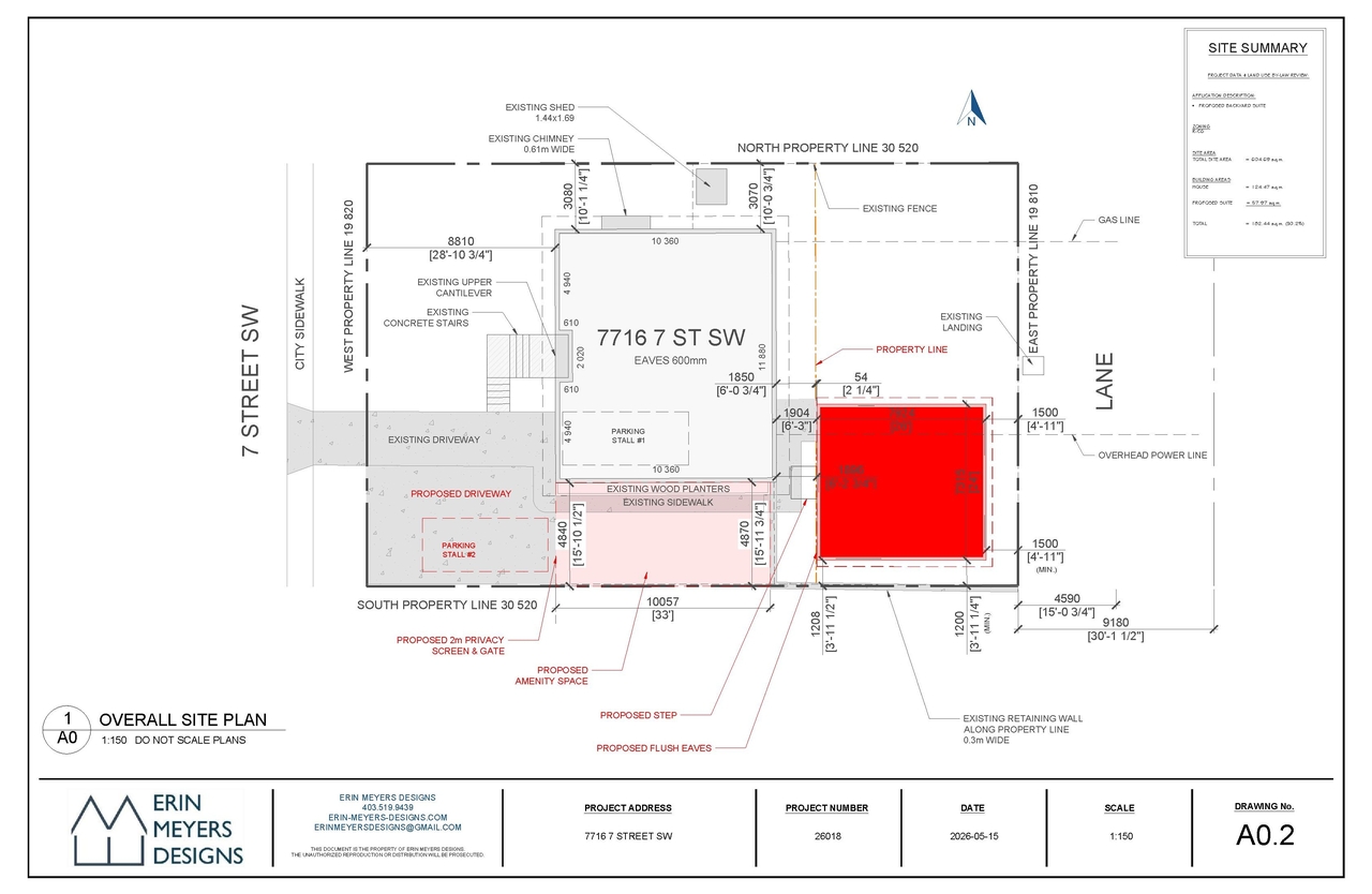 Construction site plan for project from page 3 of the file 'DP2026-02992 DMAP Plans (Submitted) 2026-05-22 (2MB)'