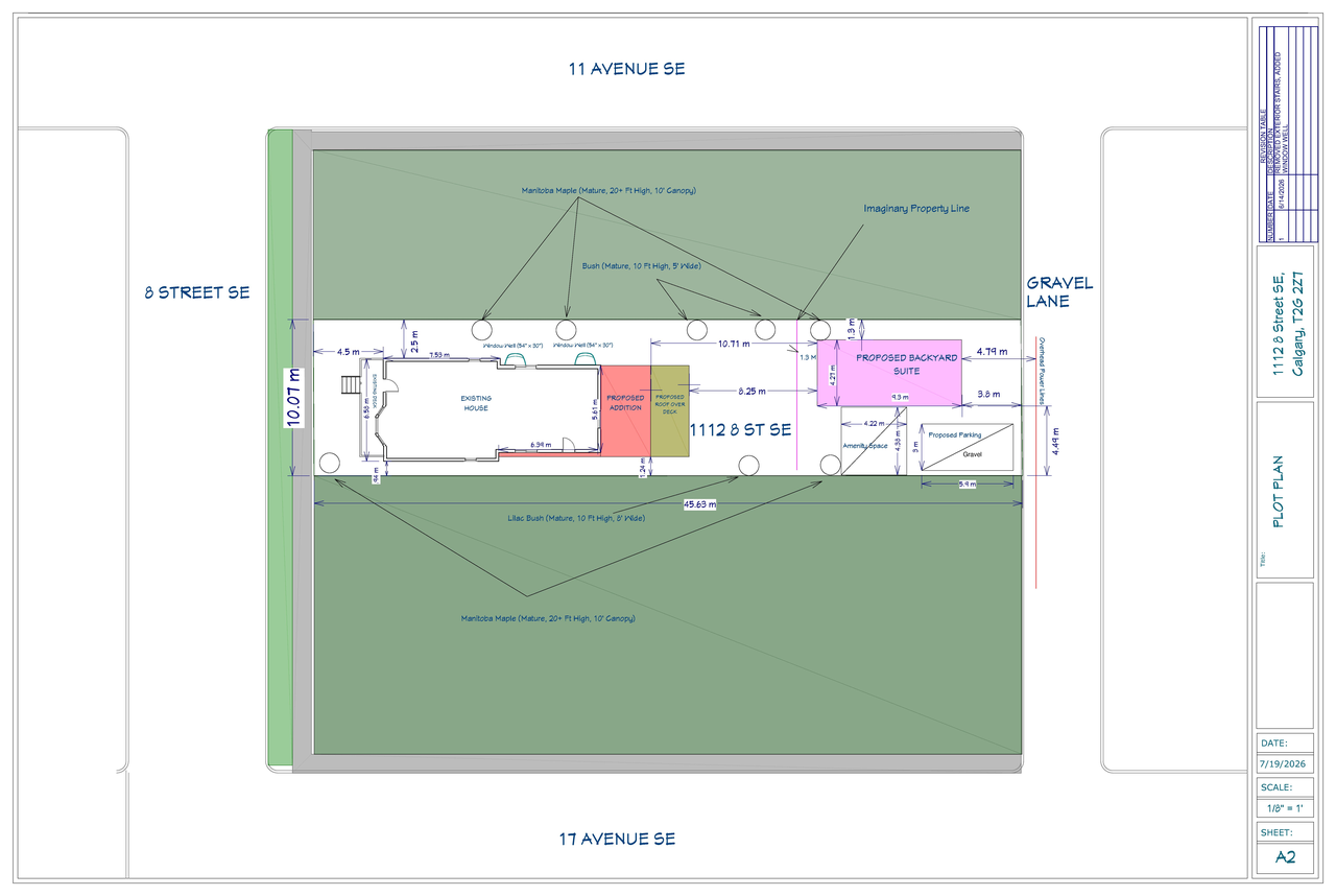 Construction site plan for project from page 2 of the file 'DP2026-03011 DMAP Plans (Decision Rendered) 2026-07-21 (2MB)'