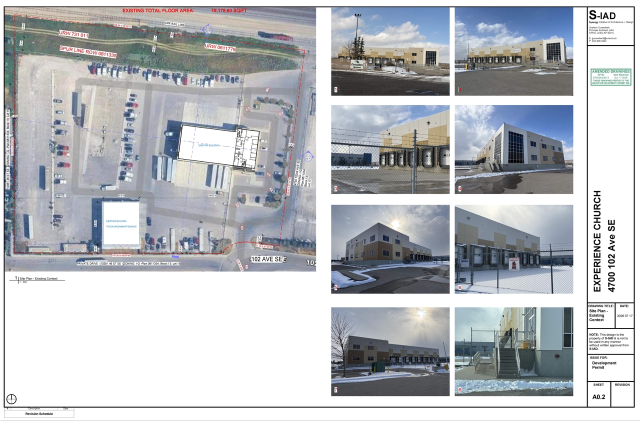Construction site plan for project from page 2 of the file 'DP2026-03013 DMAP Plans (Amended) 2026-07-17 (4MB)'