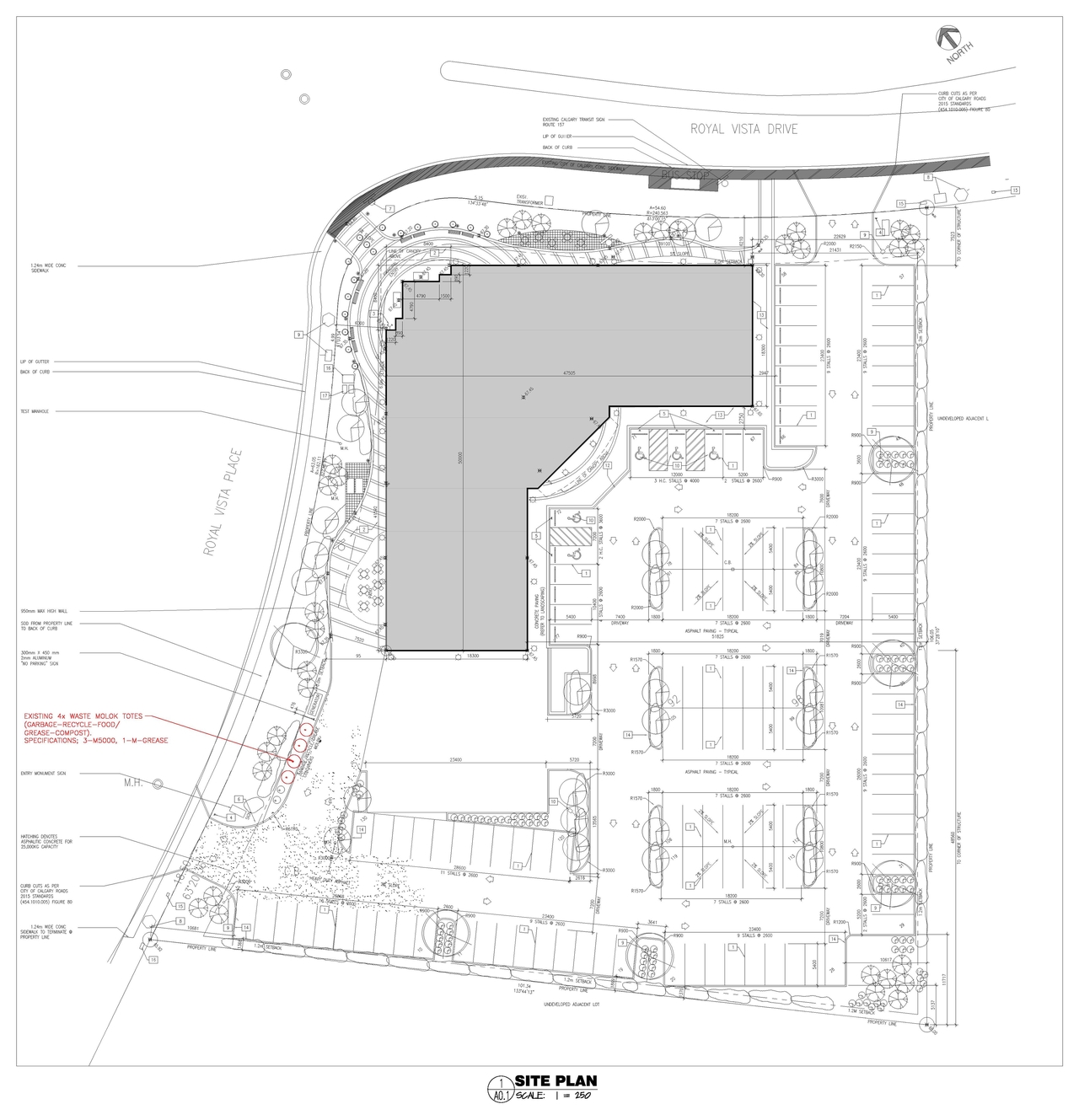Construction site plan for project from page 1 of the file 'DP2026-03040 DMAP Plans (Submitted) 2026-09-02 (1MB)'
