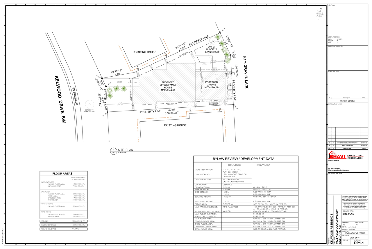 Construction site plan for project from page 2 of the file 'DMAP Plans (Submitted) DP2026-03082 (3MB) 2026-05-27'