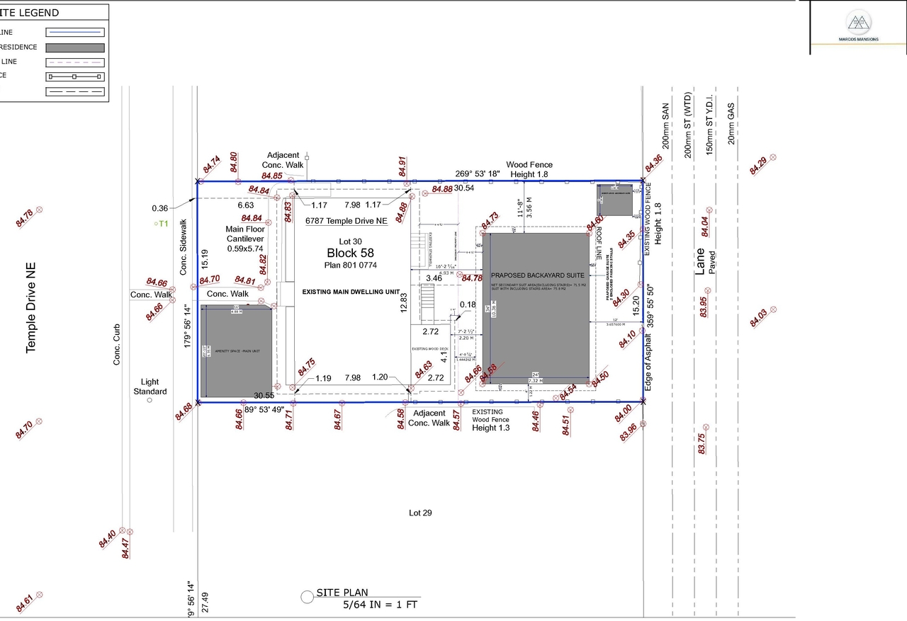 Construction site plan for project from page 2 of the file 'DP2026-03086 DMAP Plans (Submitted) 2026-05-27 (1MB)'