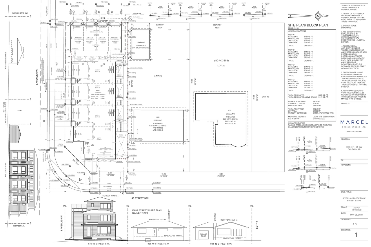Construction site plan for project from page 1 of the file 'DP2026-03091 - DMAP Plans (Submitted) 2026-05-28 (1MB)'