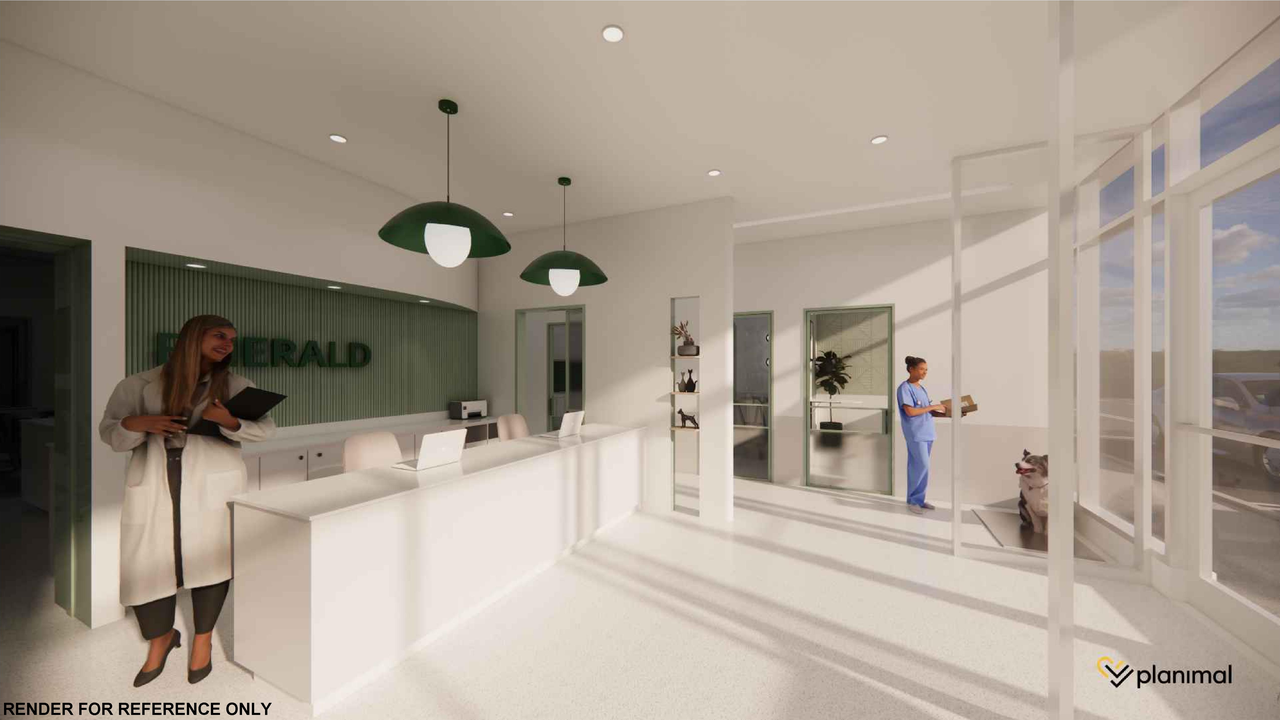 Rendering of building from page 1 of the file 'DMAP Plans (Submitted) DP2026-03099 (1MB) 2026-05-28'