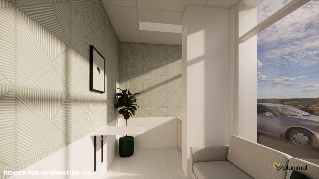 Rendering of building from page 3 of the file 'DMAP Plans (Submitted) DP2026-03099 (1MB) 2026-05-28'
