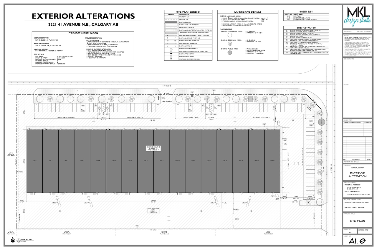 Construction site plan for project from page 1 of the file 'DP2026-03117 DMAP Plans Submitted (3MB) 2026-05-28'
