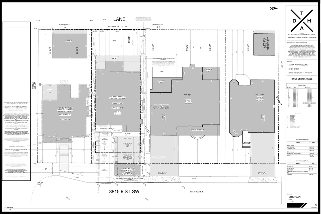 Construction site plan for project from page 3 of the file 'DP2026-03129 DMAP Plans (Submitted) 2026-06-05 (2MB)'