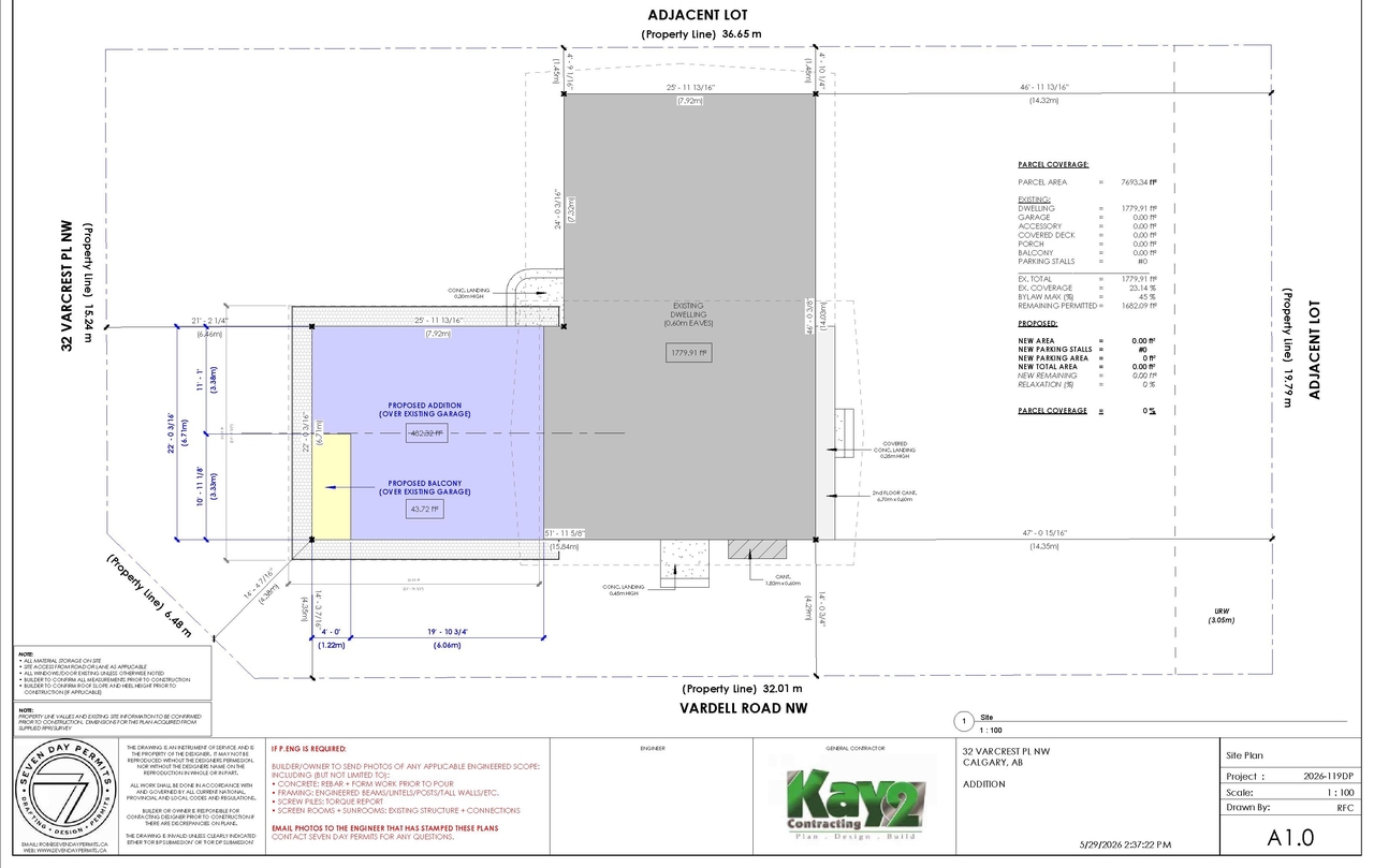 Construction site plan for project from page 2 of the file 'DMAP Plans (Submitted) DP2026-03144 (1MB) 2026-05-29'