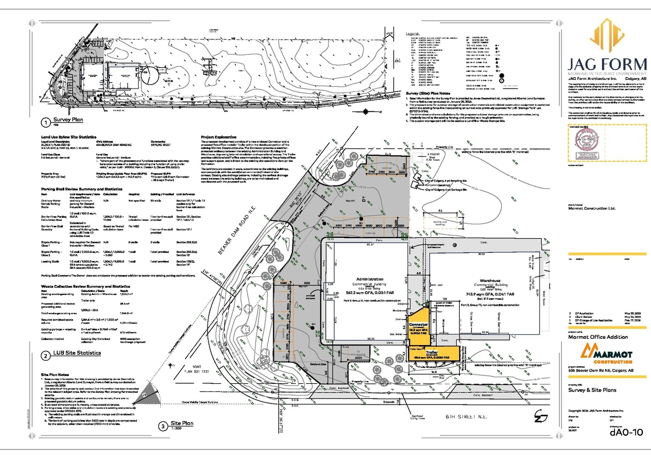 Construction site plan for project from page 2 of the file 'DMAP Plans (Submitted)  DP2026-03145 (3MB) 2026-05-29'