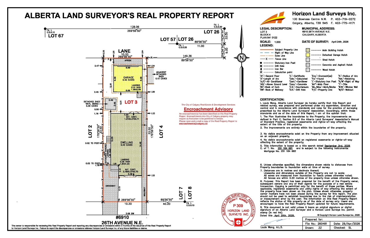 Construction site plan for project from page 1 of the file 'DP2026-03152 - DMAP DECISION RENDERED (1MB) 2026-06-05'
