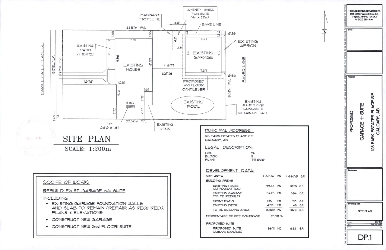 Construction site plan for project from page 2 of the file 'DMAP Plans (Submitted) DP2026-03181 (1MB) 2026-06-02'