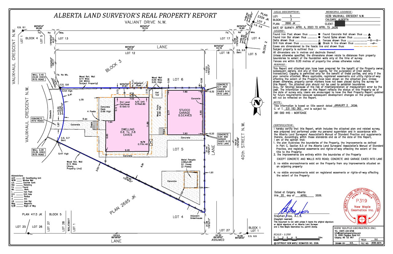 Construction site plan for project from page 1 of the file 'DP2026-03182 - DMAP DECISION RENDERED (1MB) 2026-07-27'