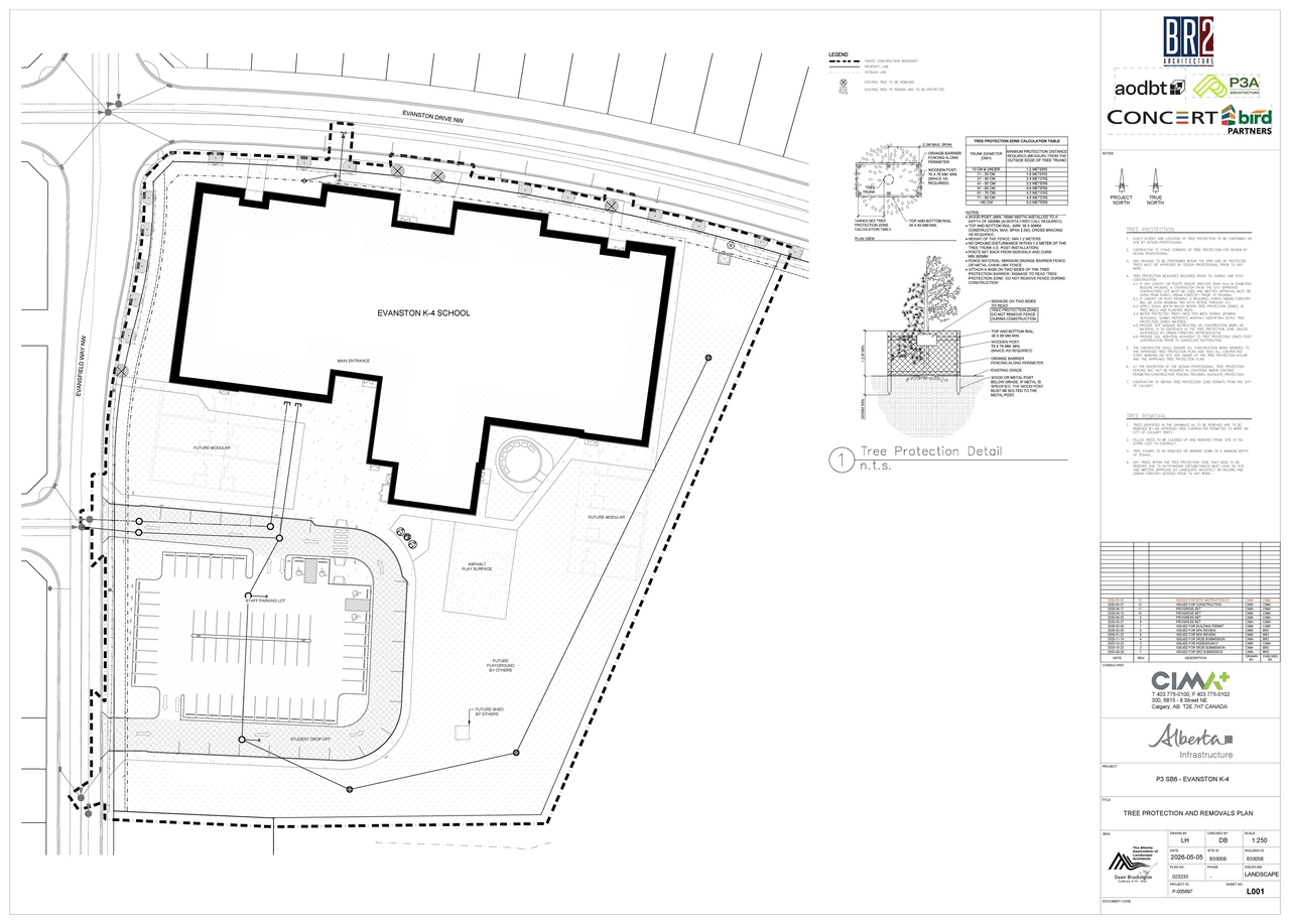 Construction site plan for project from page 6 of the file 'DP2026-03190 DMAP Plans Submitted (9MB) 2026-06-01'
