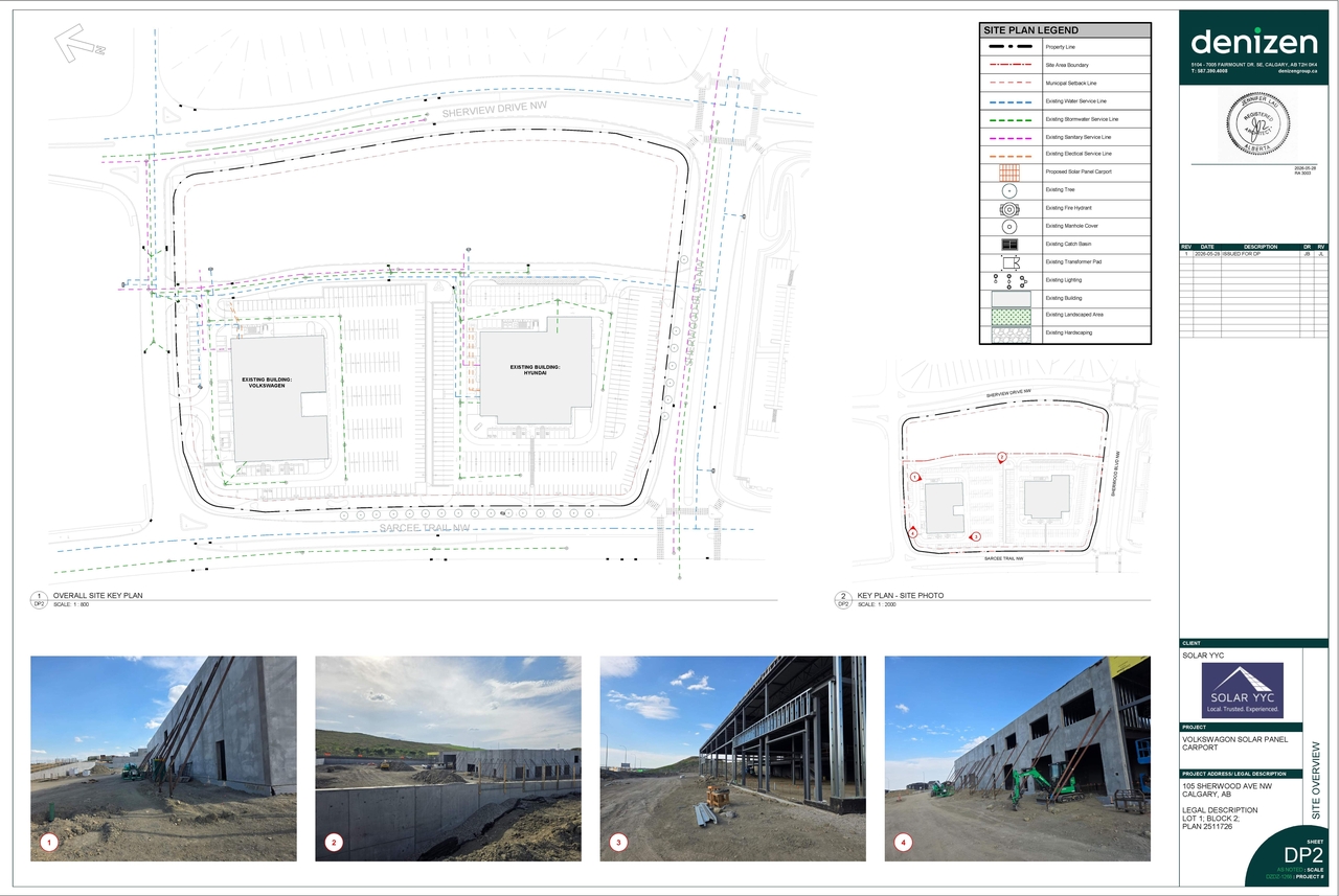 Construction site plan for project from page 2 of the file 'DMAP Plans (Submitted) DP2026-03198 (2MB) 2026-06-01'