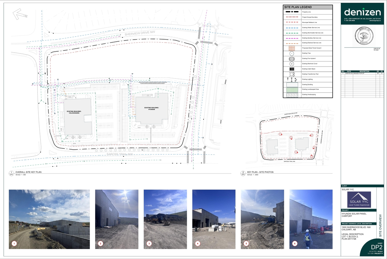 Construction site plan for project from page 2 of the file 'DMAP Plans (Submitted) DP2026-03200 (2MB) 2026-06-01'