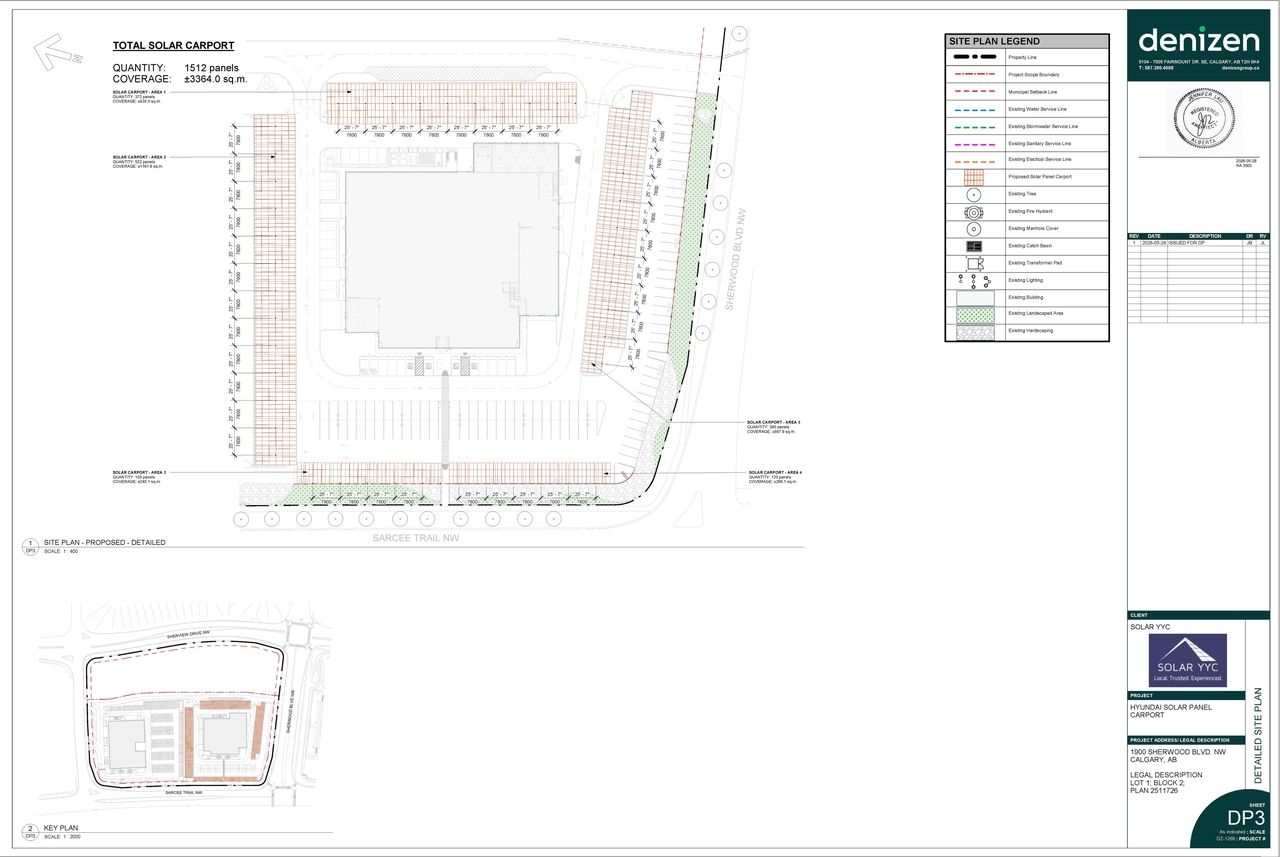 Construction site plan for project from page 3 of the file 'DMAP Plans (Submitted) DP2026-03200 (2MB) 2026-06-01'