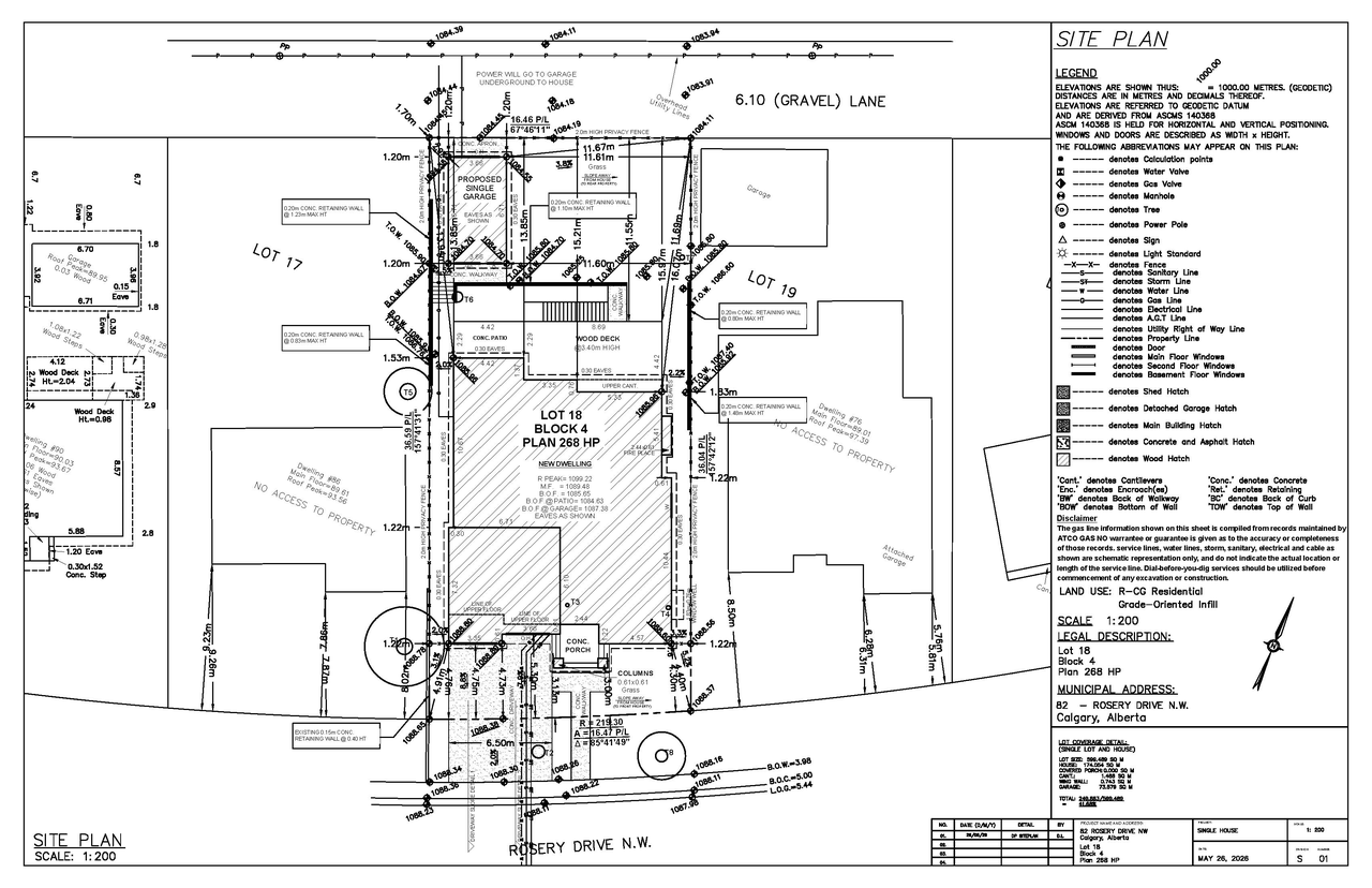 Construction site plan for project from page 1 of the file 'DMAP Plans (Submitted) DP2026-03201 (2MB) 2026-06-02'