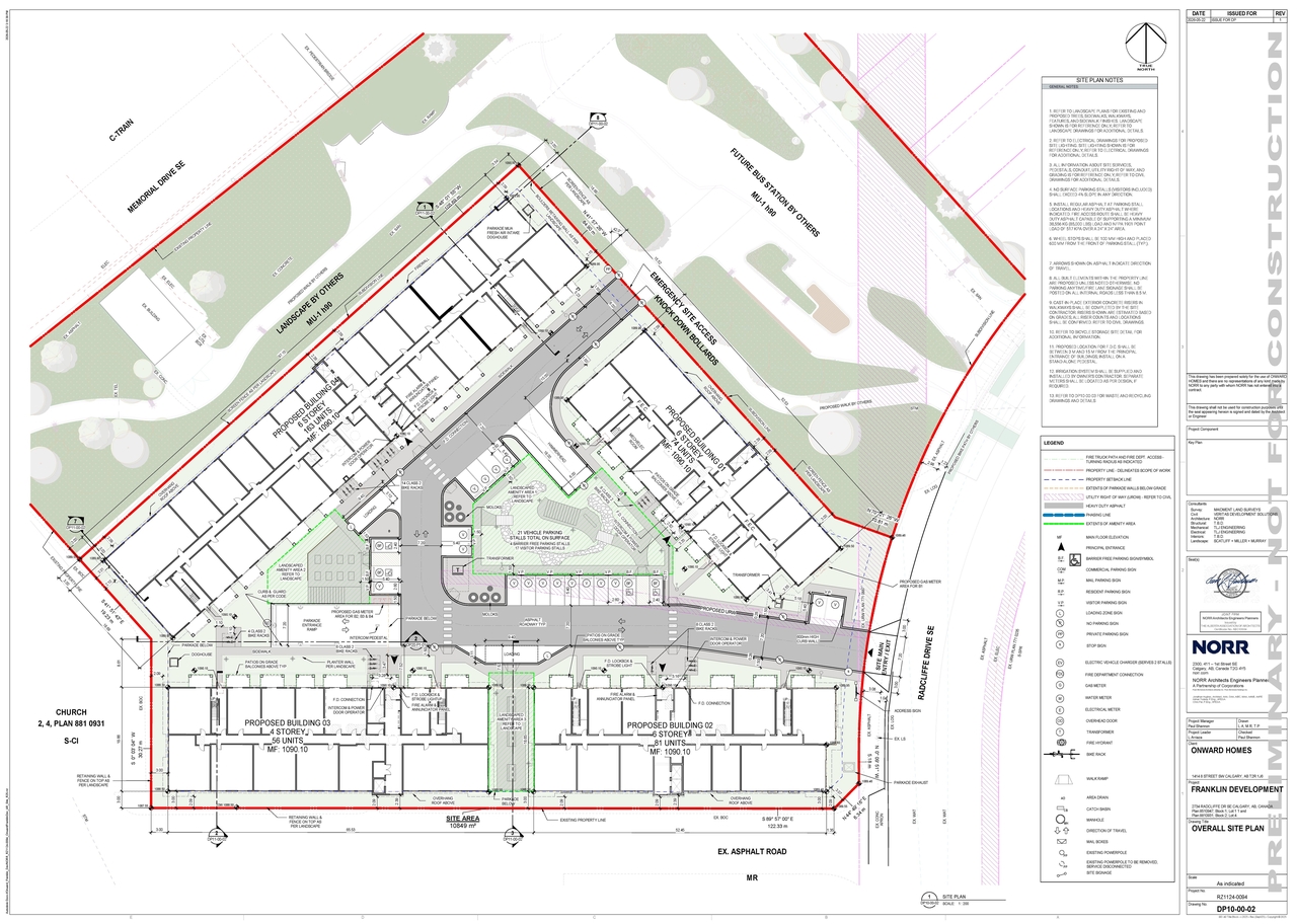 Construction site plan for project from page 3 of the file 'DP2026-03241 DMAP Plans (Submitted) 2026-06-03 (21MB)'