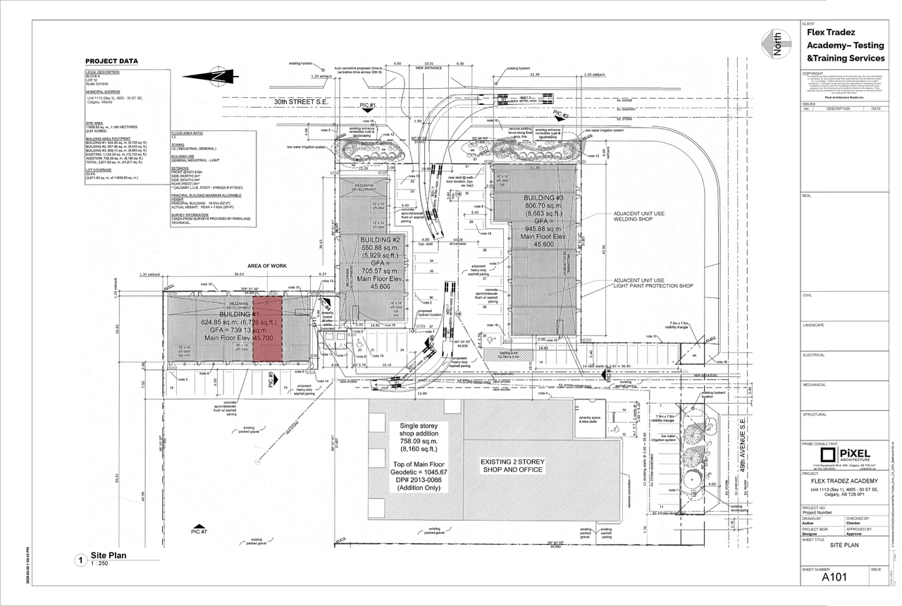 Construction site plan for project from page 2 of the file 'DMAP Plans (Submitted) DP2026-03276 (3MB) 2026-06-04'