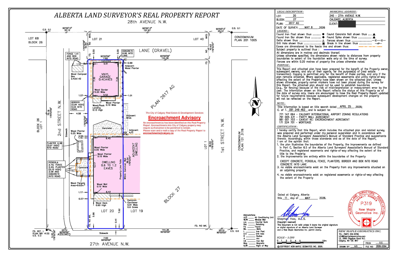 Construction site plan for project from page 1 of the file 'DP2026-03277 - DMAP Plans Submitted (1MB) 2026-08-06'