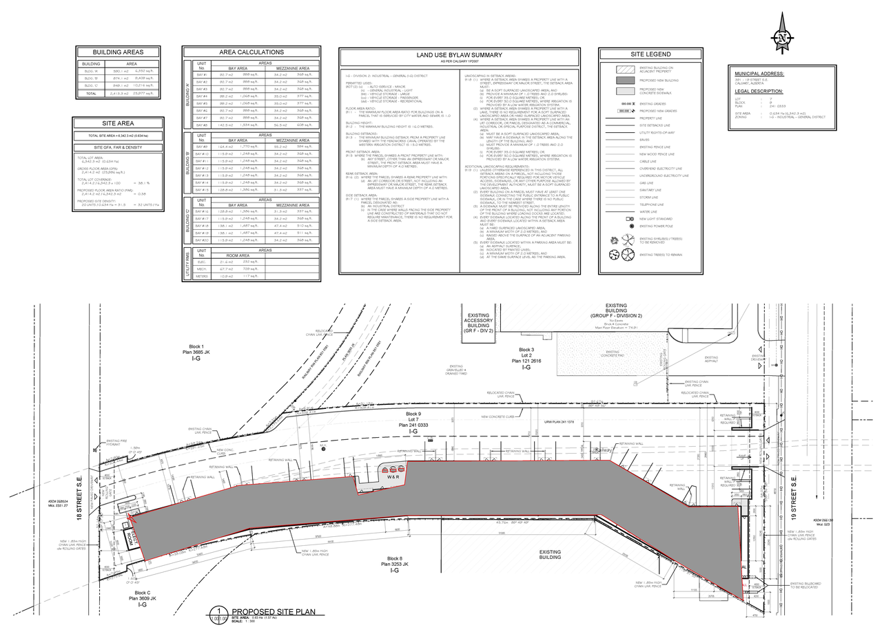 Construction site plan for project from page 1 of the file 'DP2026-03307 DMAP Plans Submitted (2MB) 2026-06-05'