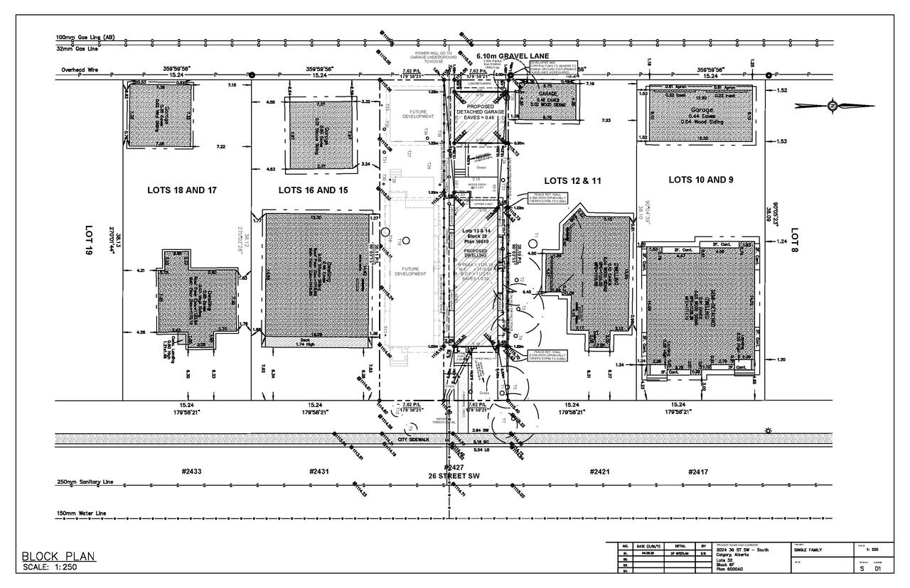 Construction site plan for project from page 4 of the file 'DP2026-03314 - DMAP Plans (amended) 2026-08-13 (1MB)'