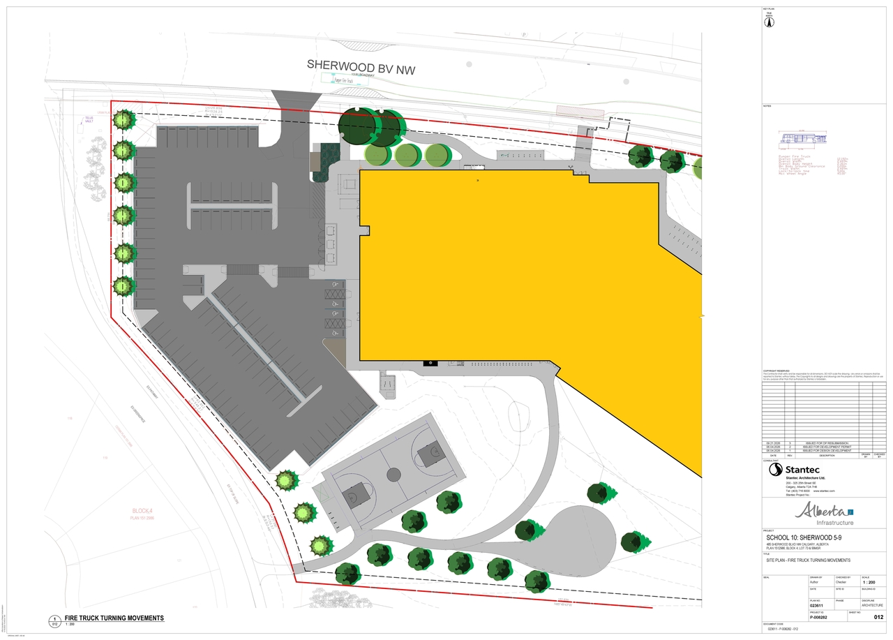 Construction site plan for project from page 4 of the file 'DP2026-03362 DMAP Plans Amended (17MB) 2026-09-22'