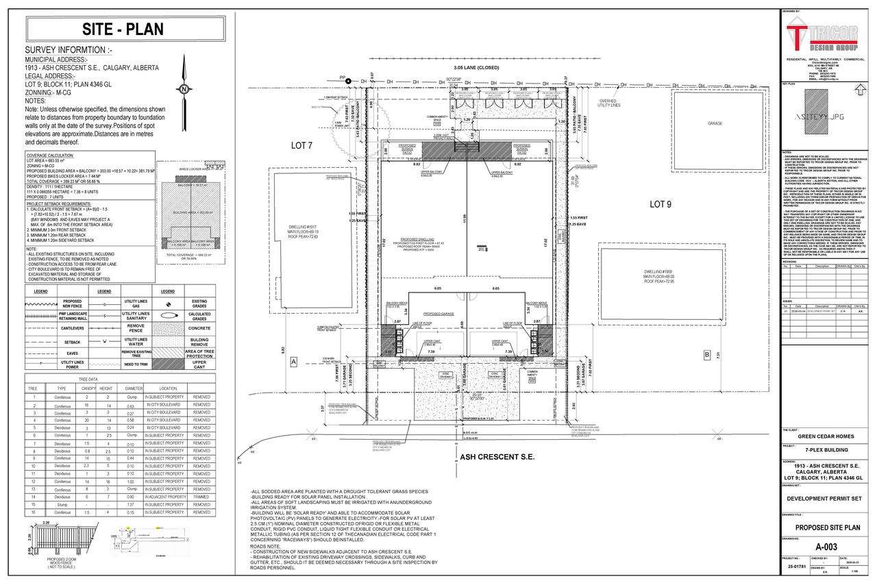 Construction site plan for project from page 3 of the file 'DP2026-03392 DMAP Plans (Submitted) 2026-06-10 (5MB)'