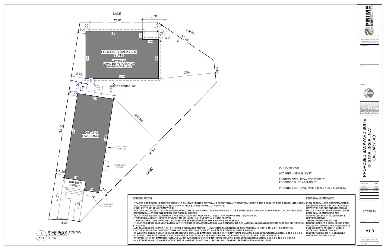 Construction site plan for project from page 1 of the file 'DP2026-03403 DMAP Plans (Submitted) (1MB) 2026-06-10'