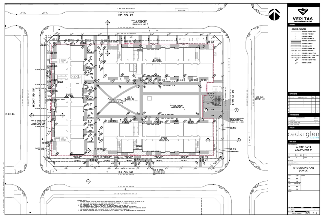 Construction site plan for project from page 2 of the file 'DP2026-03413 DMAP Plans Submitted (22MB) 2026-06-11'