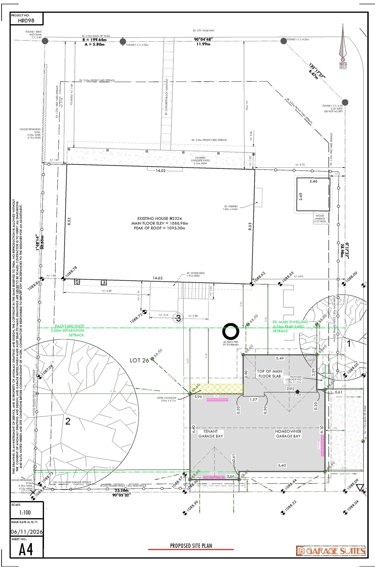 Construction site plan for project from page 4 of the file 'DP2026-03432 DMAP Plans (Submitted) 2026-06-11 (1MB)'