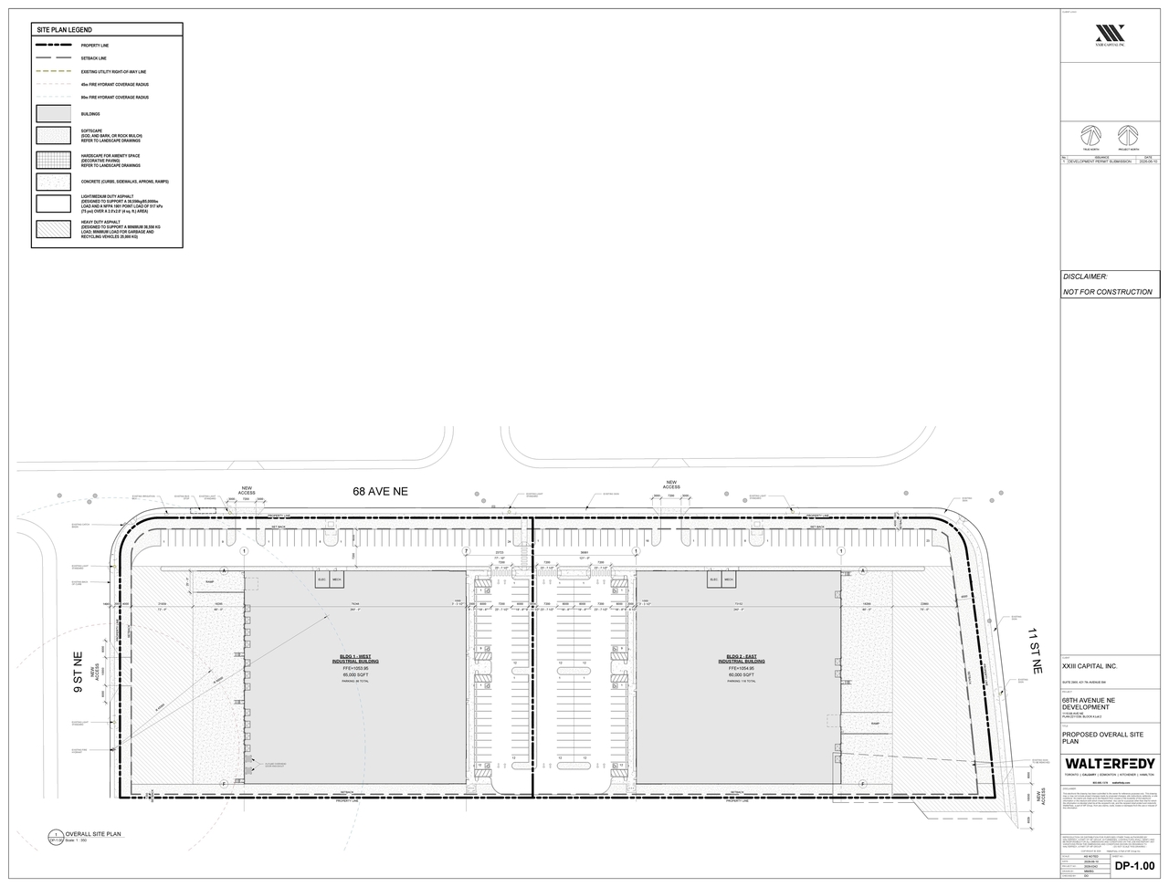 Construction site plan for project from page 2 of the file 'DP2026-03436 DMAP Plans (Submitted) 2026-06-12 (6MB)'